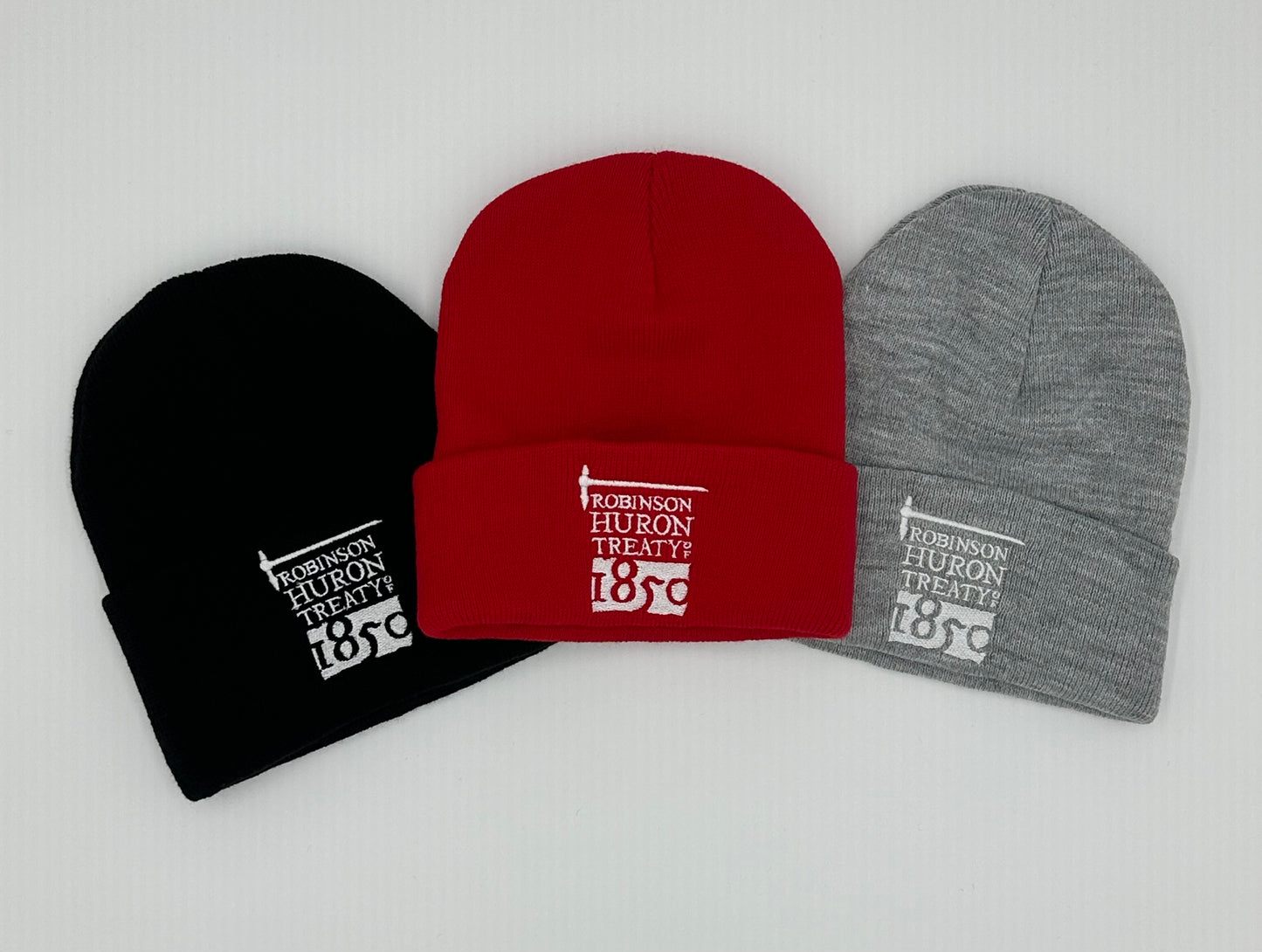 New RHT 1850 Winter Hat - Black, Red and Grey